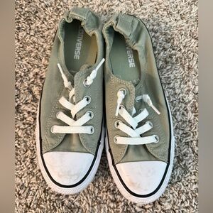 Converse All Star, Women’s Olive Canvas Sneakers, Size 8